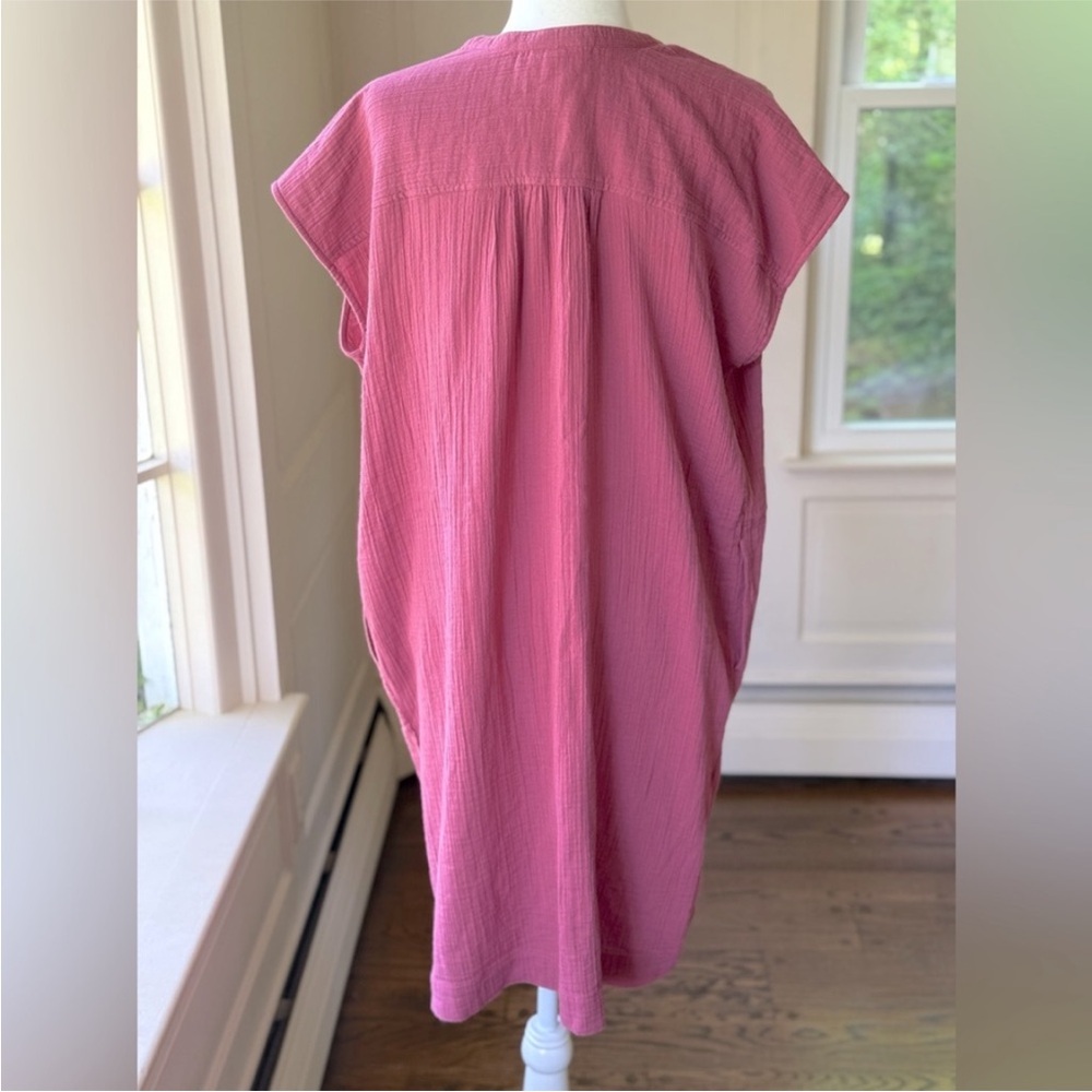 LAST CALL: Jjill Pure Jill Cotton-gauze Split-neck Dress Sm. SALE!! - Picture 4 of 7